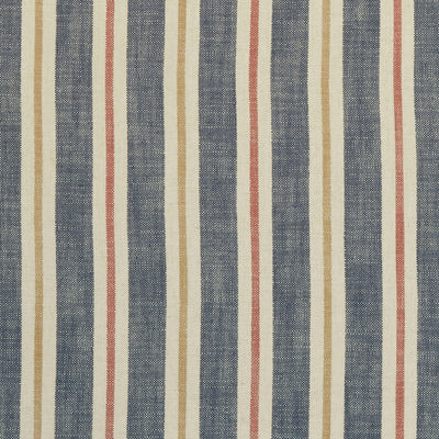 CLARKE & CLARKE - SACKVILLE STRIPE - MIDNIGHT/SPICE