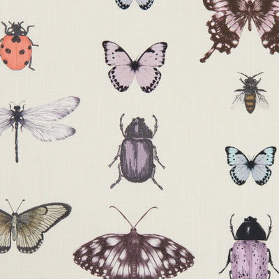 CLARKE & CLARKE - PAPILIO - HEATHER/IVORY