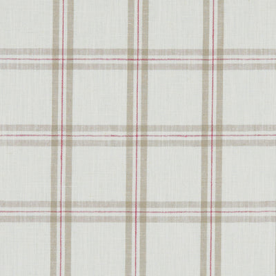 CLARKE & CLARKE - KELMSCOTT - RASPBERRY/LINEN