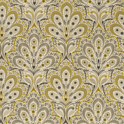 CLARKE & CLARKE - PERSIA - CHARCOAL/OCHRE