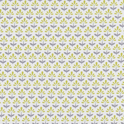 CLARKE & CLARKE - FLEUR - CHARTREUSE/CHARCOAL