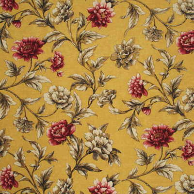 MULBERRY FABRICS - GILDED PEONY - SOFT YELLOW/PINK