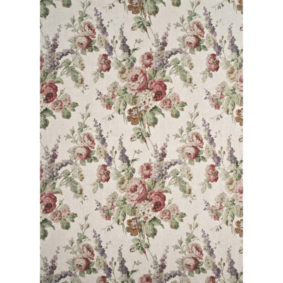 MULBERRY FABRICS - VINTAGE FLORAL - ROSE/GREEN