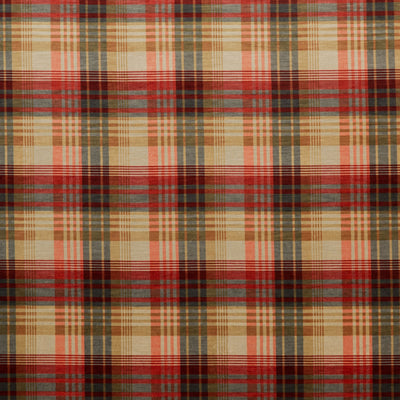 MULBERRY FABRICS - VELVET ANCIENT TARTAN - SPICE