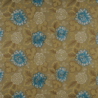 MULBERRY FABRICS - CONSTANZA - TEAL/GOLD