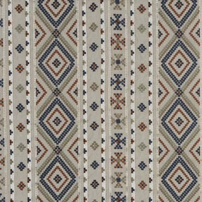 MULBERRY FABRICS - SHAFTESBURY - BLUE/LOVAT