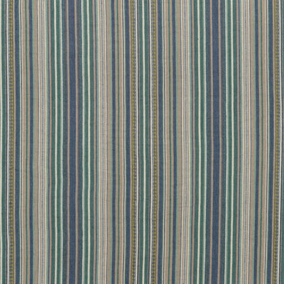 MULBERRY FABRICS - TAPTON STRIPE - TEAL/INDIGO