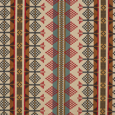 MULBERRY FABRICS - SADDLE BLANKET - INDIGO/RED