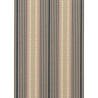 MULBERRY FABRICS - BRIGHTON STRIPE - INDIGO/LINEN