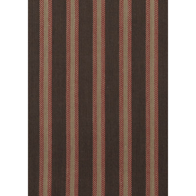 MULBERRY FABRICS - CHESTER STRIPE - WOODSMOKE/RUSSET