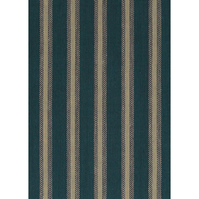 MULBERRY FABRICS - CHESTER STRIPE - TEAL