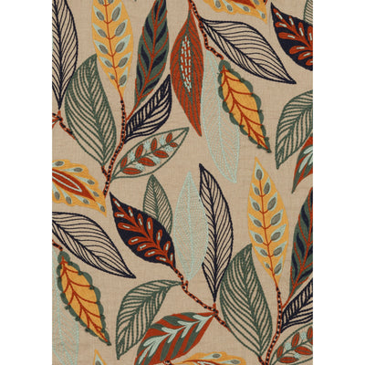 MULBERRY FABRICS - FOREST LEAVES - INDIGO/TEAL