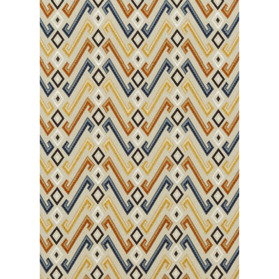 MULBERRY FABRICS - JAZZ - INDIGO/SPICE