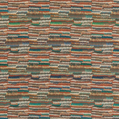 MULBERRY FABRICS - LANDSCAPE - TEAL/SPICE