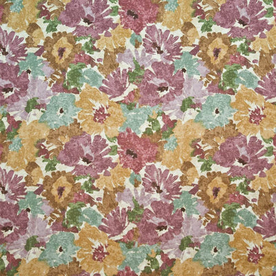 KASMIR FABRICS-FLORAL SPLASH - PLUM WINE