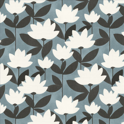 KASMIR FABRICS-FRISKY FLORAL - INDIGO