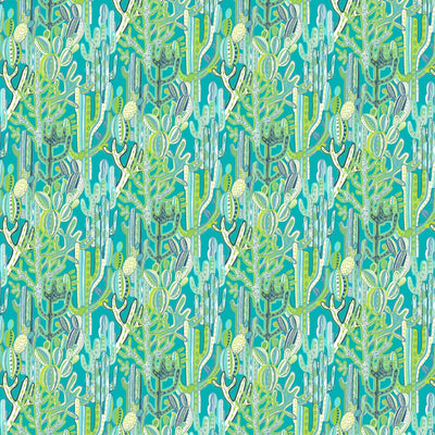 GASTON Y DANIELA FABRICS - CACTUS - AZUL/VERDE