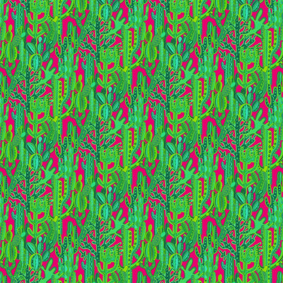GASTON Y DANIELA FABRICS - CACTUS - ROSA/VERDE