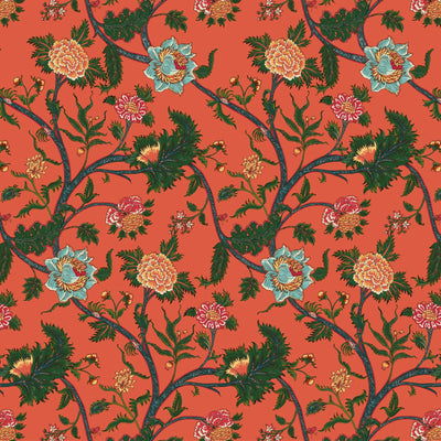GASTON Y DANIELA FABRICS - PALAMPORE - CORAL