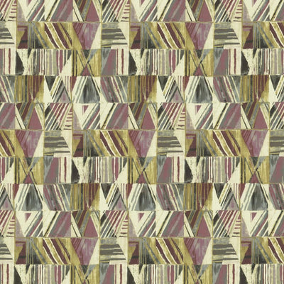 KASMIR FABRICS-GEOMETRIC - PLUM BERRY