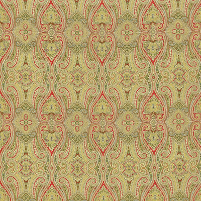 KASMIR FABRICS-GRAND PAISLEY - HONEYSUCKLE