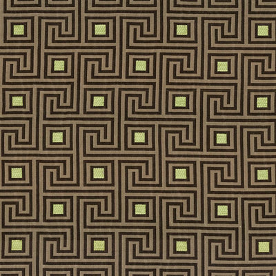 KASMIR FABRICS-GREEK KEY - BRONZE