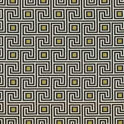 KASMIR FABRICS-GREEK KEY - NOIR