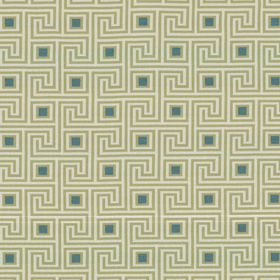 KASMIR FABRICS-GREEK KEY - TEAL