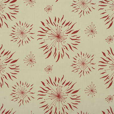 GROUNDWORKS FABRICS - DANDELION - CREAM/RED