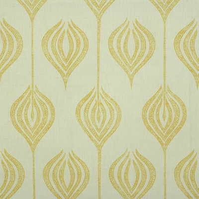GROUNDWORKS FABRICS - TULIP - WHITE/YELLOW