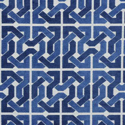 GROUNDWORKS FABRICS - CLIFFONEY - BLUE/WHITE