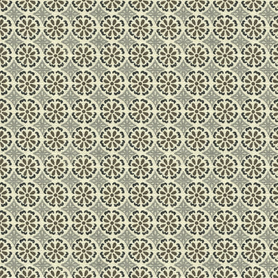 GROUNDWORKS FABRICS - DAISY DAISY - ONYX/GREY