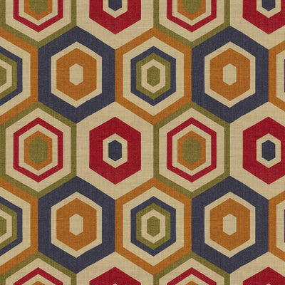 GROUNDWORKS FABRICS - HEXAGON TILE - MULTI