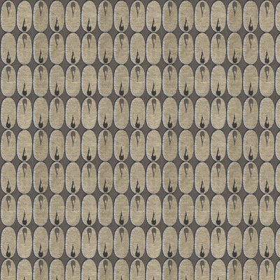 GROUNDWORKS FABRICS - OVAL FLAME - NATURAL