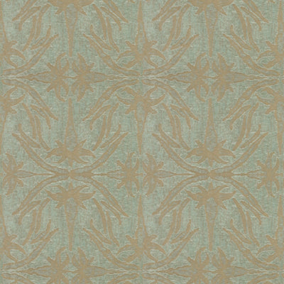 GROUNDWORKS FABRICS - LILY BRANCH - AQUA