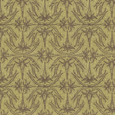 GROUNDWORKS FABRICS - LILY BRANCH - LIME