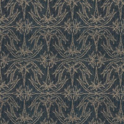 GROUNDWORKS FABRICS - LILY BRANCH - MIDNIGHT