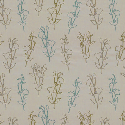 GROUNDWORKS FABRICS - VENTANA GARDEN - GRASS/TEAL