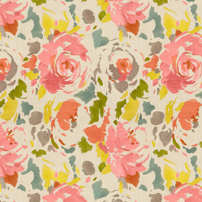 GROUNDWORKS FABRICS - KALOS EMB - MELON/LILAC