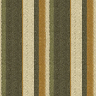 GROUNDWORKS FABRICS - DRUMMOND STRIPE - GOLD/SEPIA