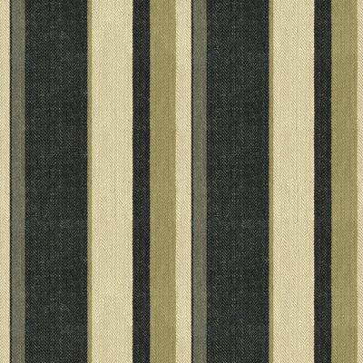 GROUNDWORKS FABRICS - DRUMMOND STRIPE - ONYX/BEIGE
