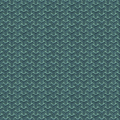 GROUNDWORKS FABRICS - CHENGTUDOOR EMB - BLUE/AQUA