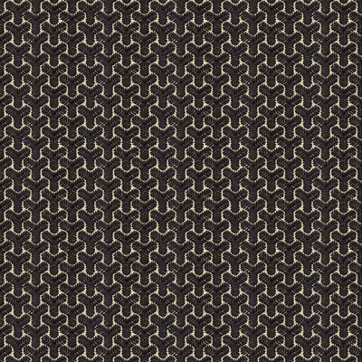 GROUNDWORKS FABRICS - CHENGTUDOOR EMB - BLACK/LINEN