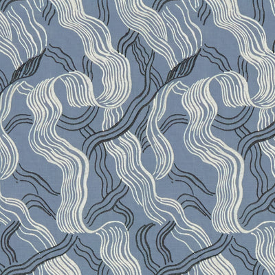 GROUNDWORKS FABRICS - JUBILEE EMB - DUSK BLUE
