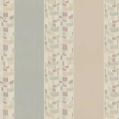 GROUNDWORKS FABRICS - CANTOR STRIPE - SILVER/MAUVE