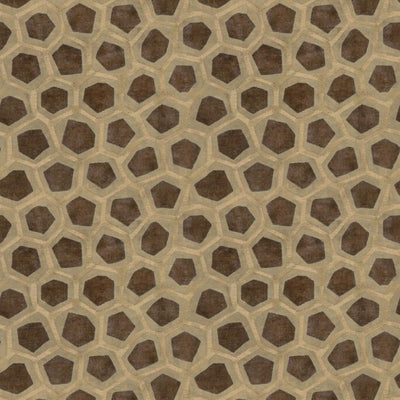 GROUNDWORKS FABRICS - HEXAGON VELVET - STONE