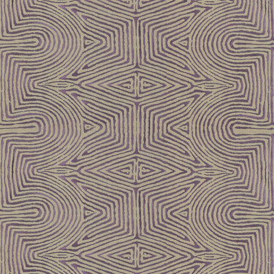 GROUNDWORKS FABRICS - JULIA EMB - FLAX/MAUVE