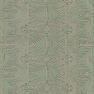 GROUNDWORKS FABRICS - JULIA EMB - FLAX/JADE
