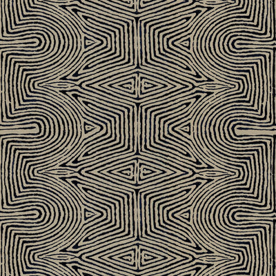 GROUNDWORKS FABRICS - JULIA EMB - FLAX/EBONY