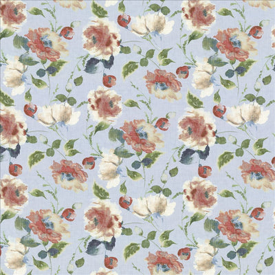 KASMIR FABRICS-HIGHGROVE FLORAL - AQUA
